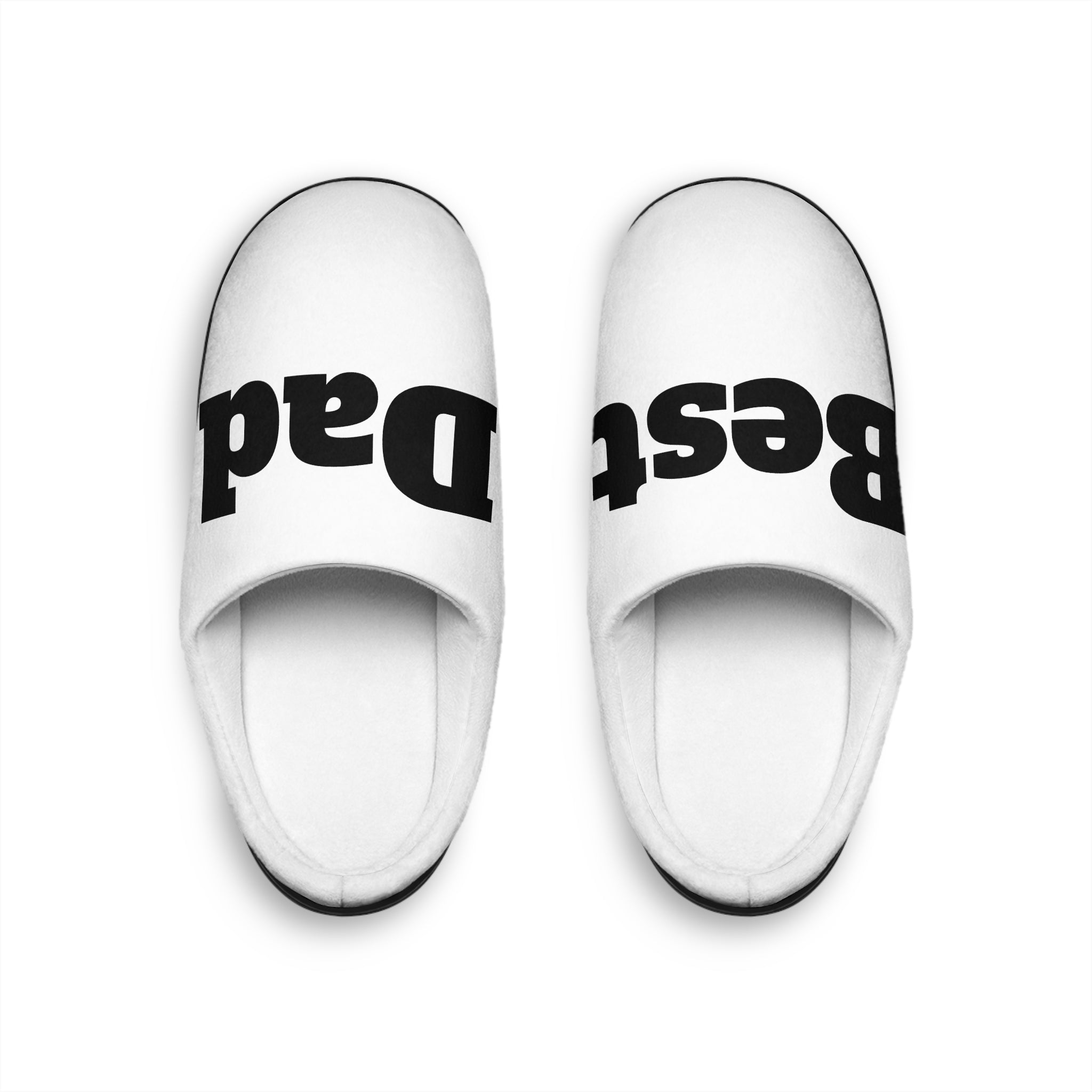 Best Dad Men's Indoor Slippers — Cozy Home Slip-Ons ("Best Dad" Text)